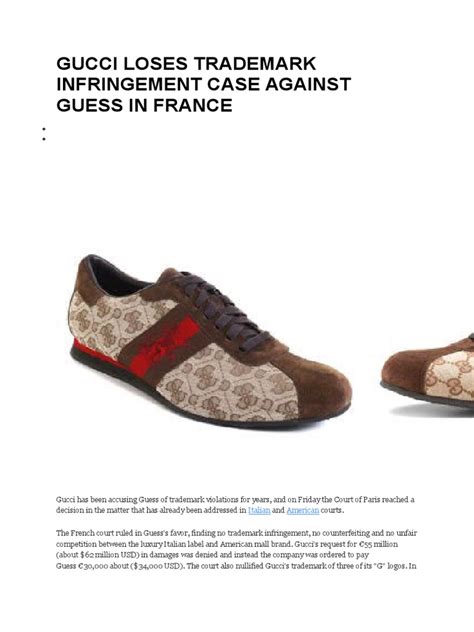 sentenza gucci guess|guess infringement lawsuit.